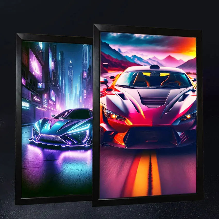 Backlight acrylic light box menu board display anime exhibit slim pizza led light box frame advertising