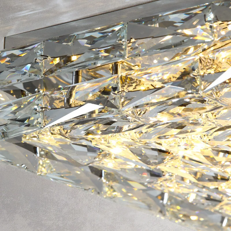 2023 Big Hotel Project Modern Luxury Gold Crystal Ceiling Light Hotel Hall Led Chandelier Large Ceiling Crystals Light