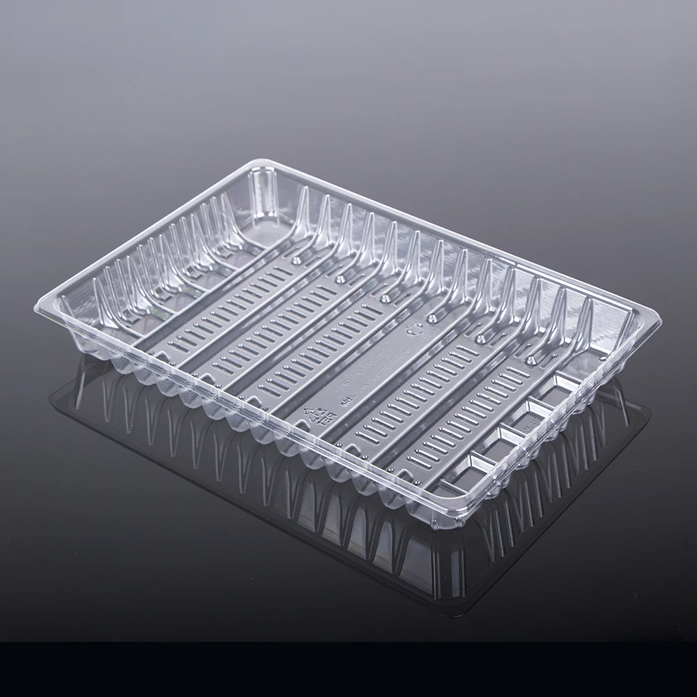 Chicken BBQ  plastic  box disposable plastic tray PET tray sushi box fruit and vegetable packaging