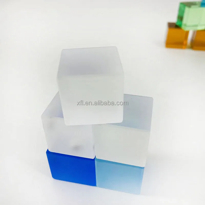 Factory Customize Acrylic Building Block Colorful Cube Block Games Children Toys Acrylic Gem Blocks