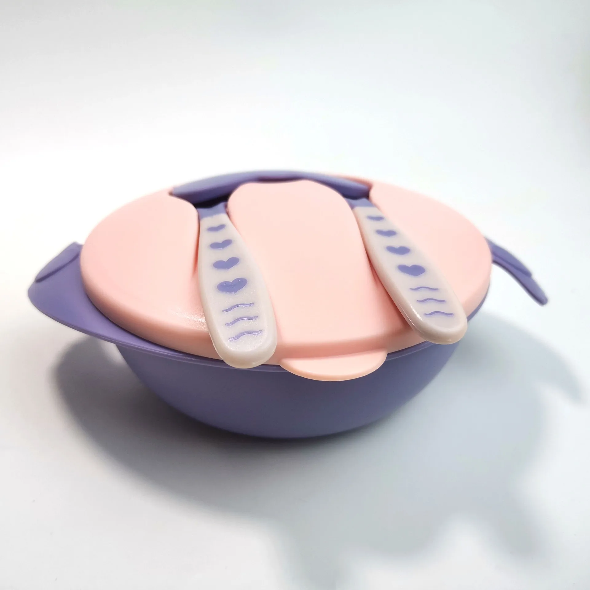 Baby Silicone Tableware Set Kids Infant Cartoon Dining Plate Bowl Spoon Fork Baby food bowl special small bowl Factory wholesale