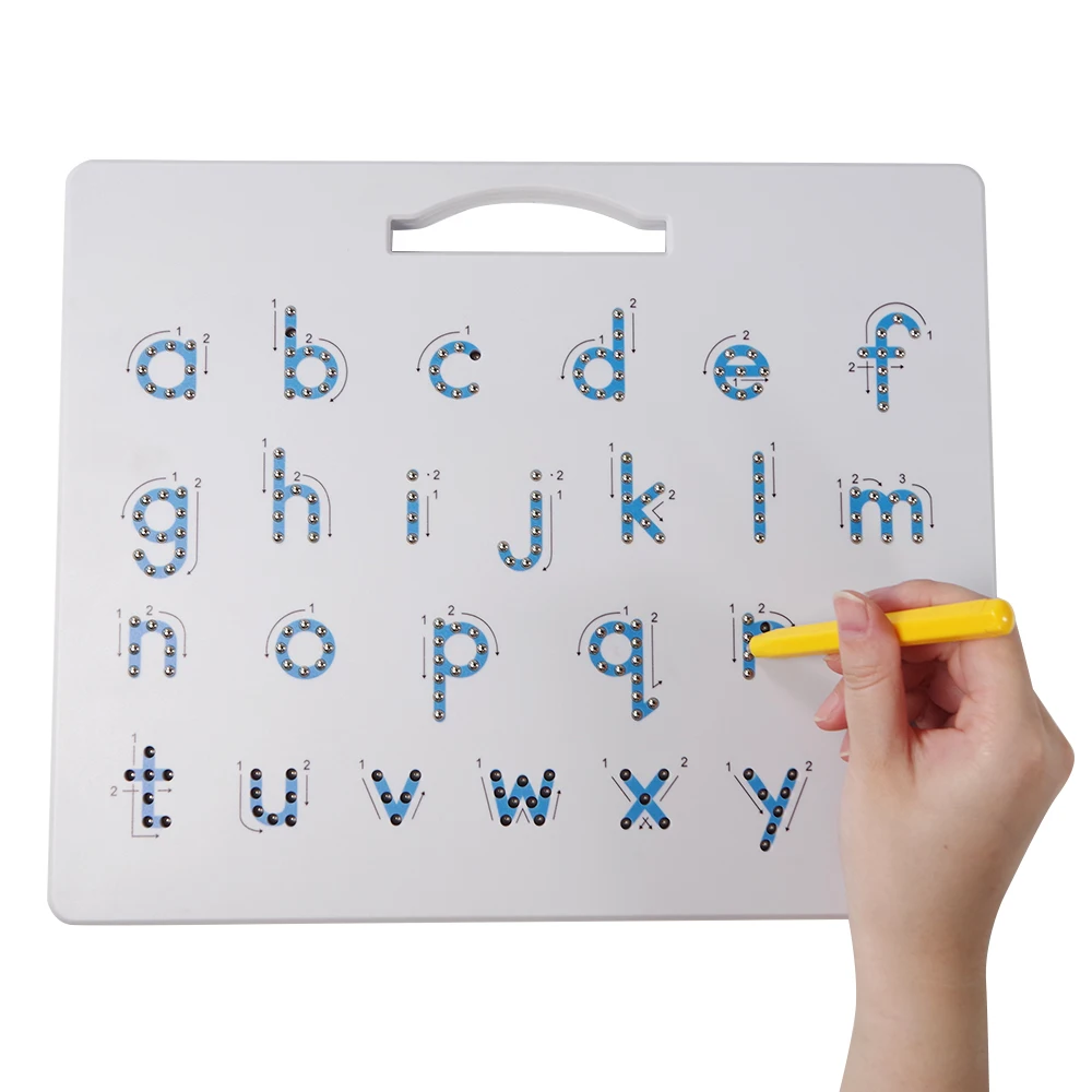 Double-sided magnetic alphabet board educational magpad magnetic writing board for kids