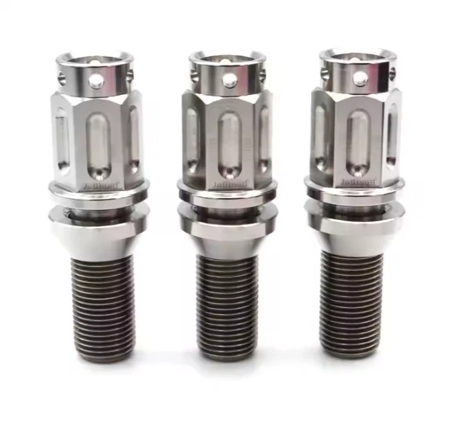 M14*1.25*28MM 10.9 Grade Ti- Al6-4V Long Head Free Washer Cone Seat Wheel Bolt Hub for BMW MINI Rolls-royces