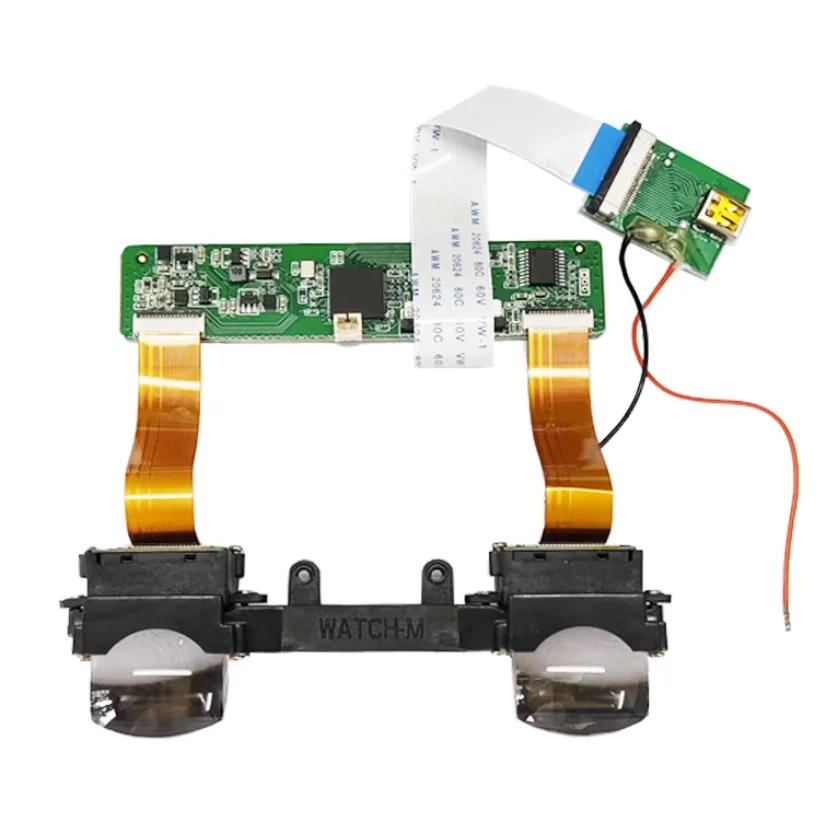 0.38inch HD micro FLCOS binocular display with controller board and optics for video glasses