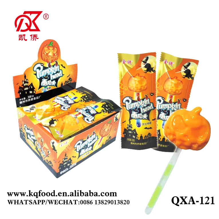 10g Glowing Pumlkin Head Shaped Lollipop