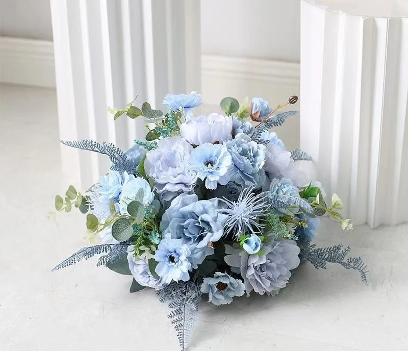 Table Bouquet Colorful Artificial Rose Artificial Plants Artificial Flower for Wedding Decor Table Decor