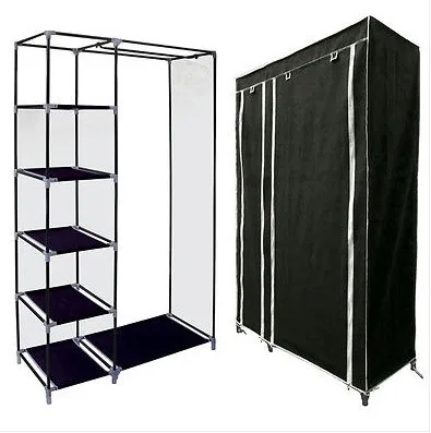 Hot cheap DIY Non-woven single detachable folding fabric wardrobe cloth closet cabinet organizer