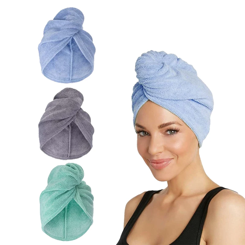 Cheap Wholesale Quick Drying Wrap Microfiber Hair Towel, Custom Hair Turban Towel For Girl Women