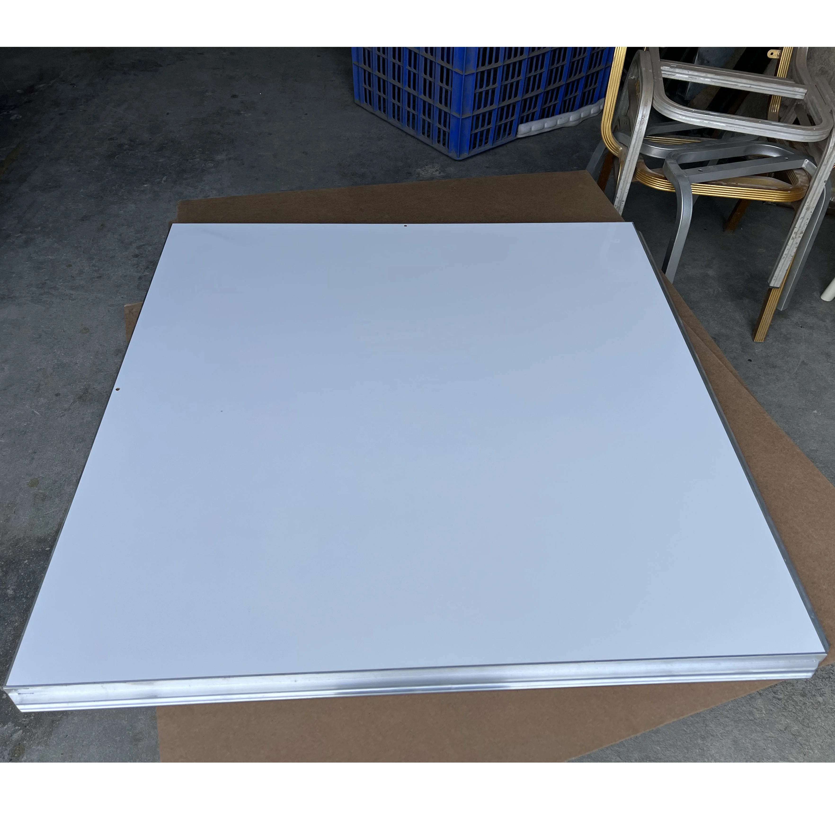 4ft*4ft high gloss white  interlocking party dance floor for event rental