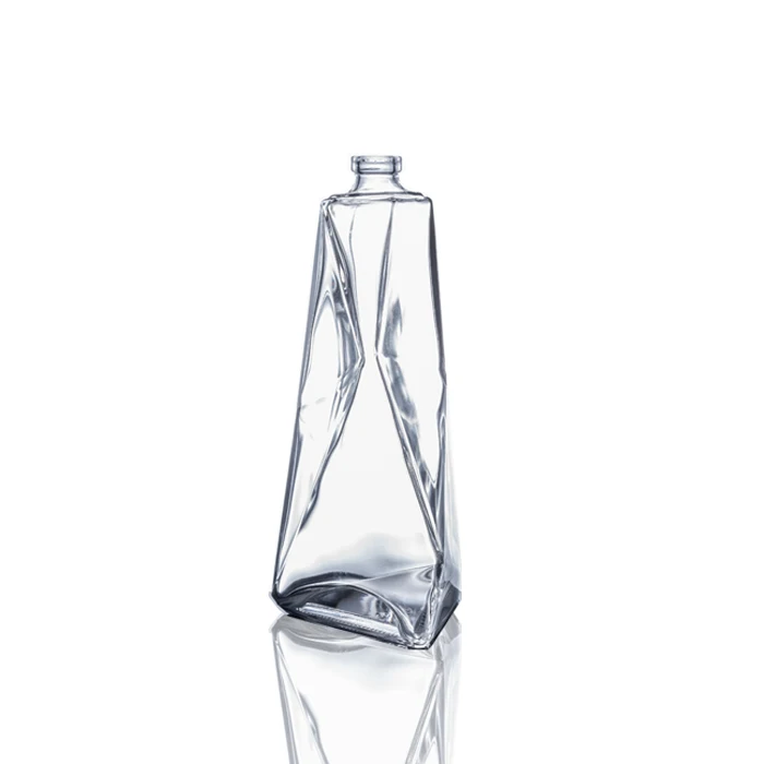 700ml 750ml 1000ml 1.5liter custom design unique vodka glass bottle with silver logo