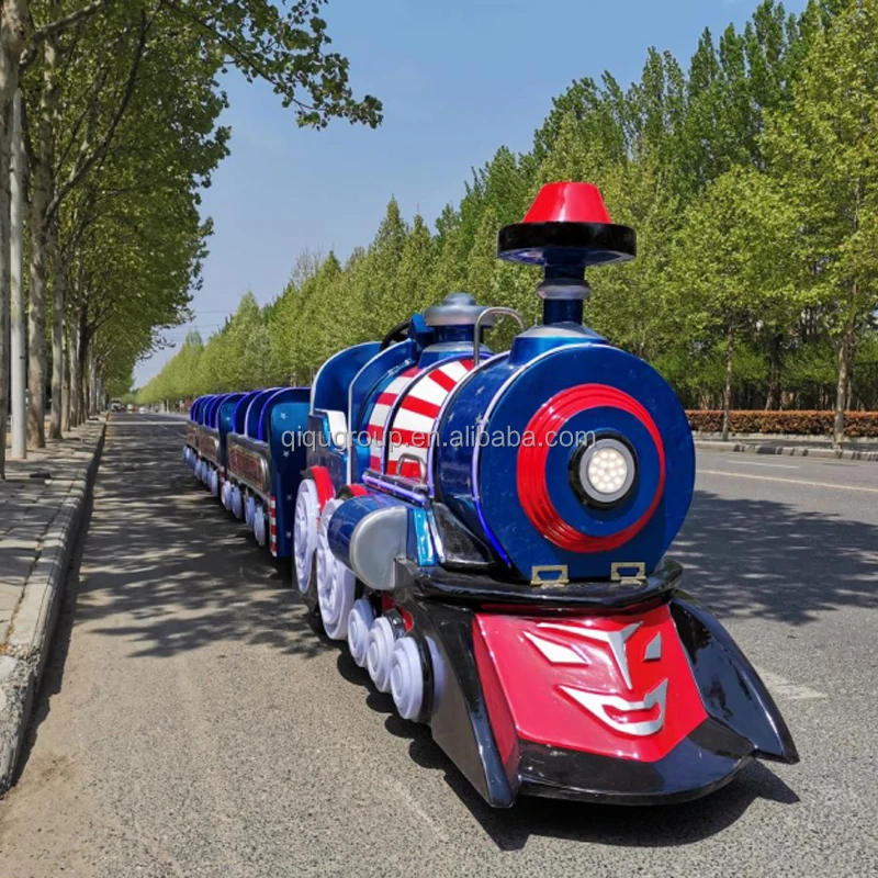 New arrival fiberglass 16 persons prices amusement park kids mini trackless train