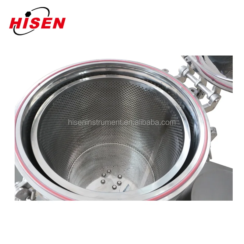 Low temperature industrial production scale liquid separating centrifuge machine