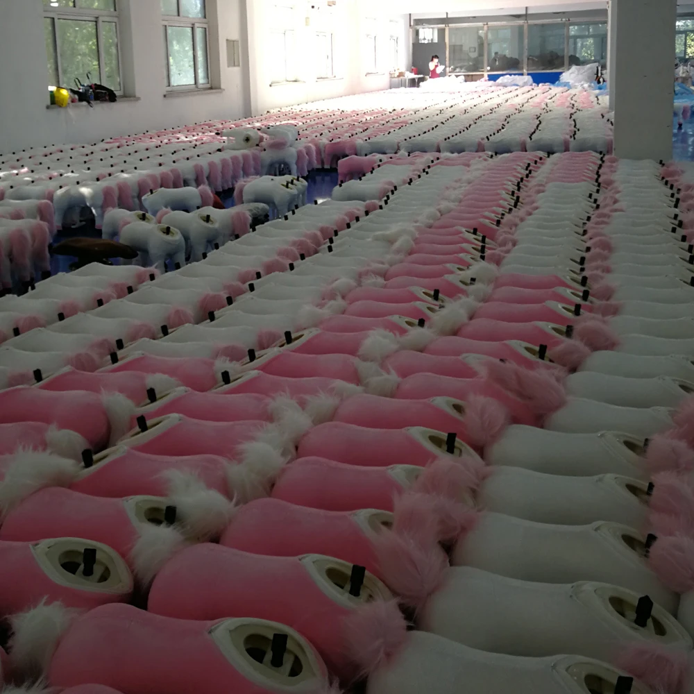 New Plush Animal Series Of Ride On Toys Plush Horse Toy On Wheels For Kids To Ride The Mechanical Horse As A Real Pony