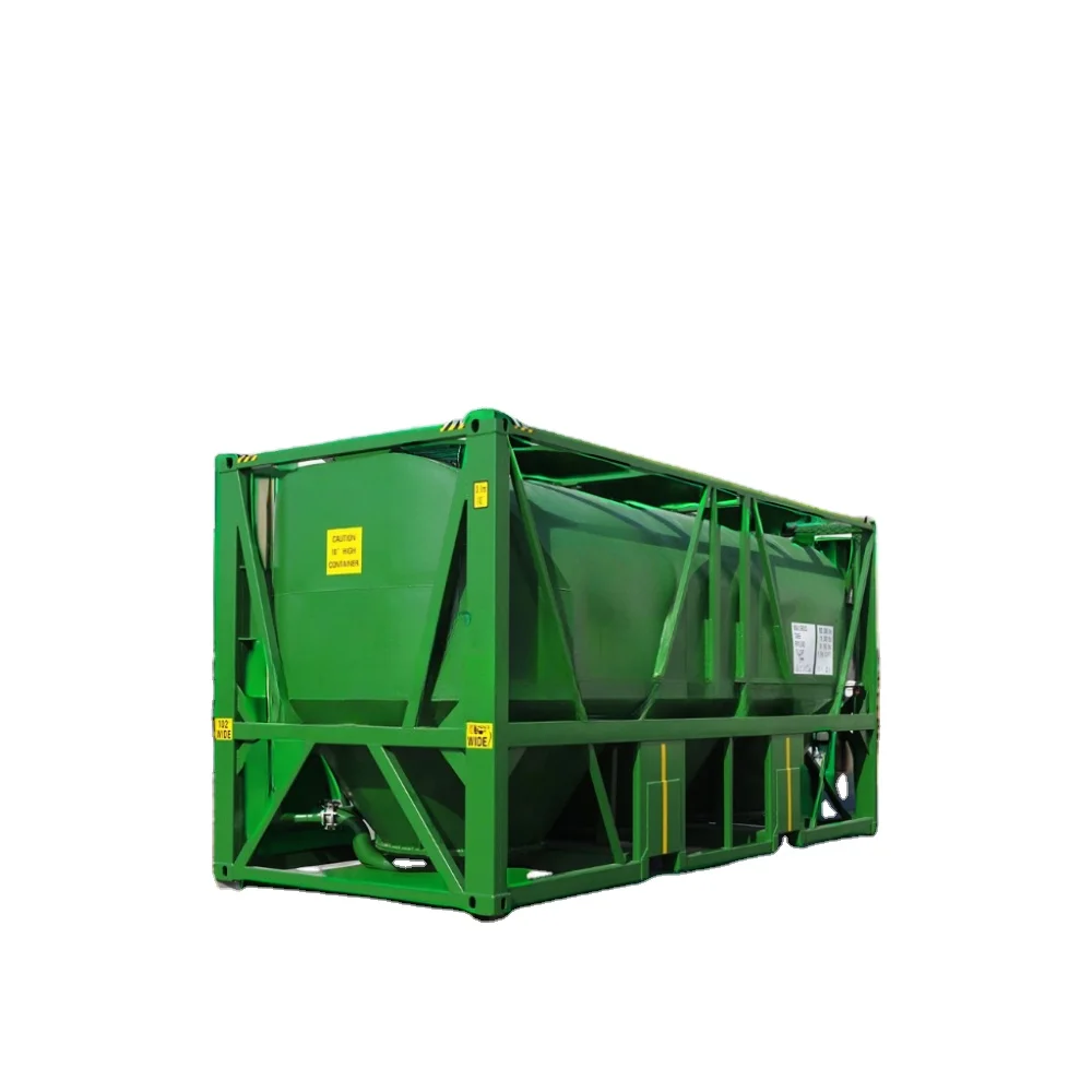 Customizable 20HC shipping portable storage tank container for bulk cargo such as coal/cement/zinc oxide/zinc powder steel