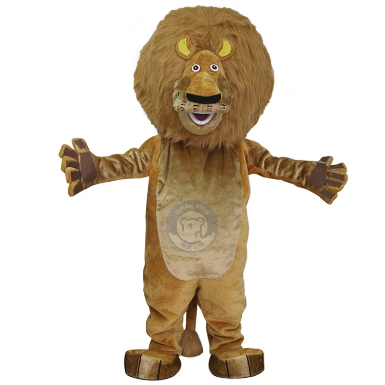 Qiman Custom Adult Size lion Plush Animal Cartoon Mascot Costume For Sale