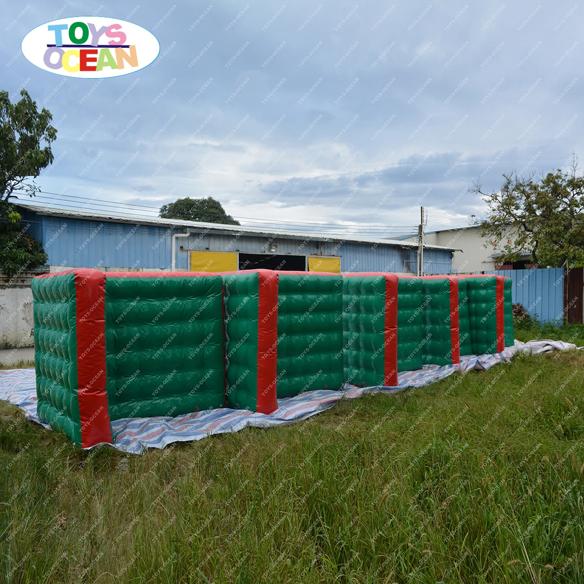2023 new Outdoor inflatable paintball bunkers field for sale inflatable paintball obstacle