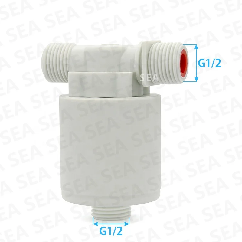 SEA FQF-02 Plastic POM Float Ball Valve With Solid Magnet Ball Ball Valve For Water Tank Water Tower