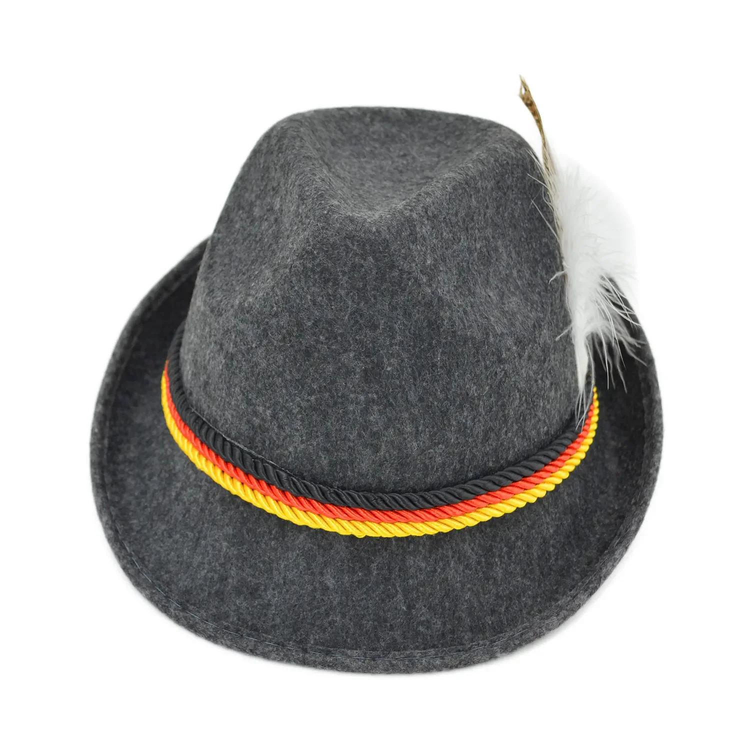 Hot German Beer Bavarian Alpine Hat w Feather Custom Free Logo Printing Fedora Hat Festival Party Caps Oktoberfest Carnival Hat