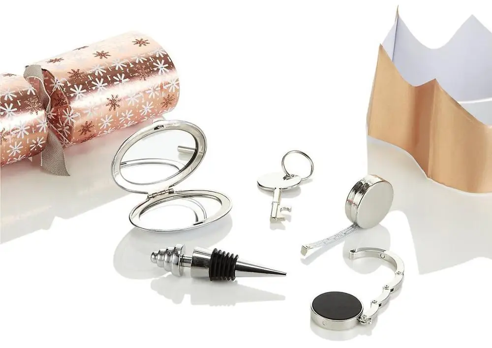 8Inch Gifts Crackers Toy Customized Party Decorations Gold Silver Printing Luxury Wholesale Custom Flat Christmas Crackers Hat