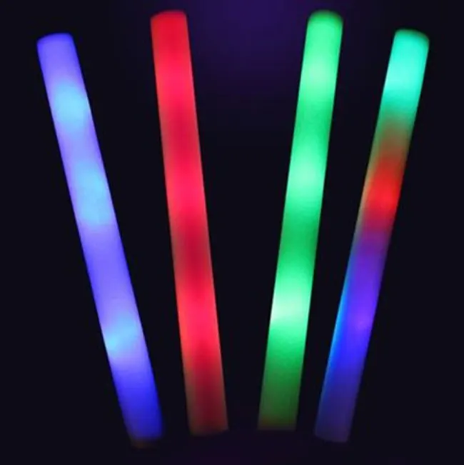 Amazon hot selling 48cm LED foam glow sticks halloween props light glow sticks for concert parties