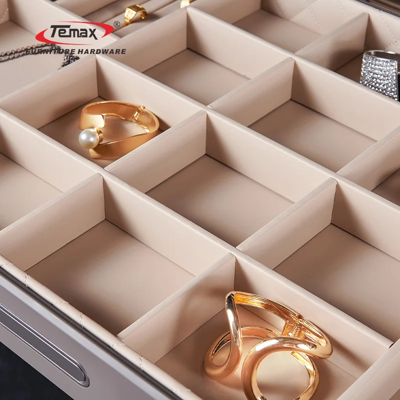 Temax W-A015 Multifunctional leather square box decoration cabinet storage furniture accessories box wardrobe hardware