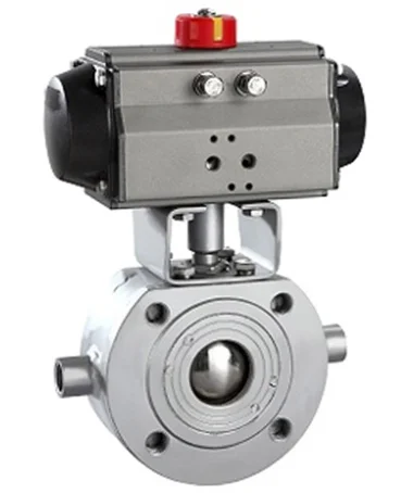 pneumatic actuator  single action carbon steel 4 inch ANSI150LBS flange floating ball valve distributor