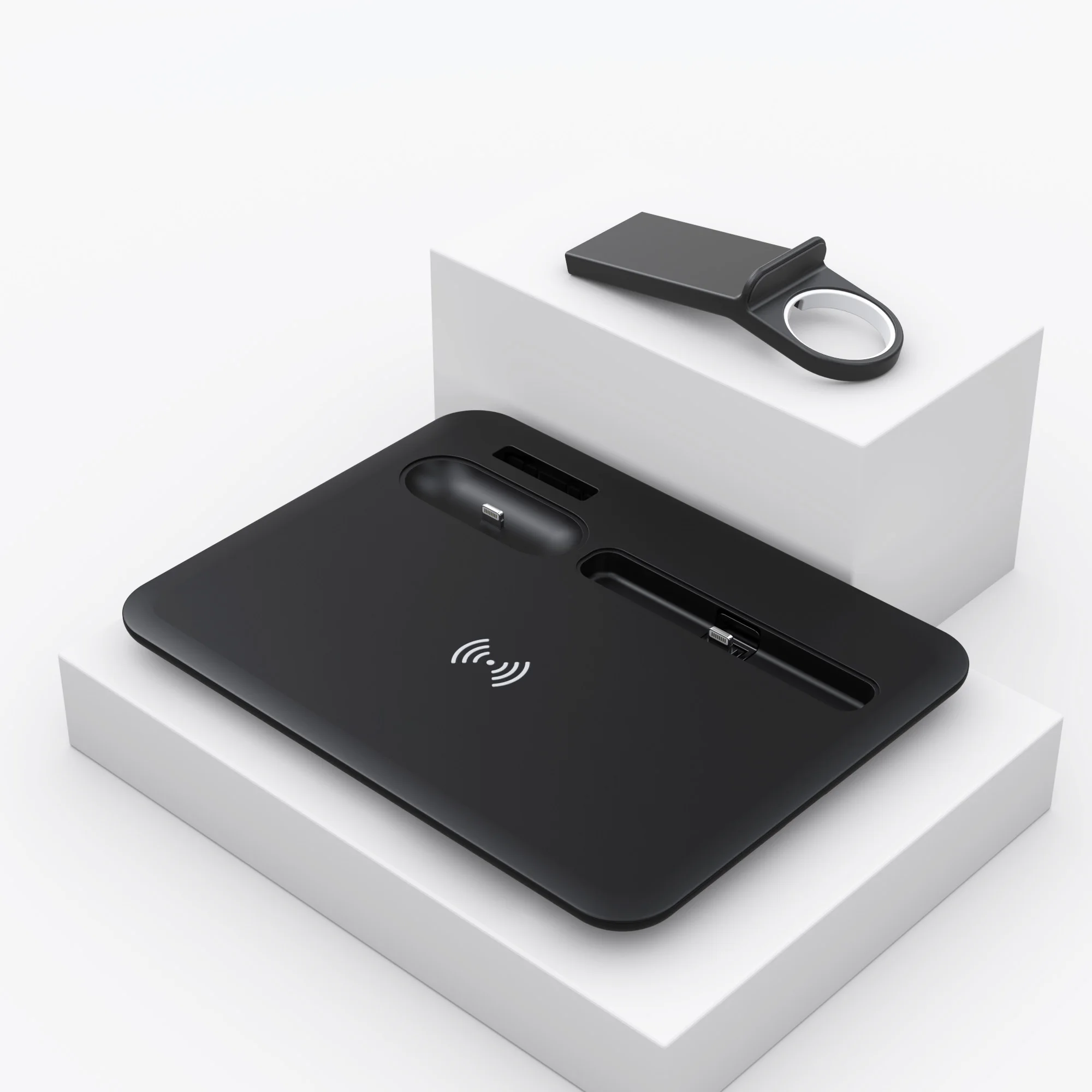  Беспроводное зарядное устройство 4 в 1 для iPhone iWatch Airpods и других мобильных