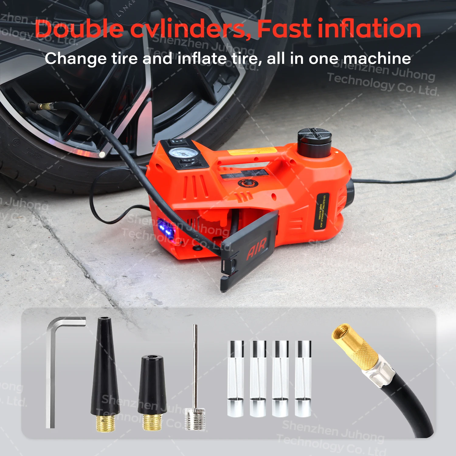 5-In-One 12V 5 Tons Electric Hydraulic Car Jacks Emergency Kit Car Accessories