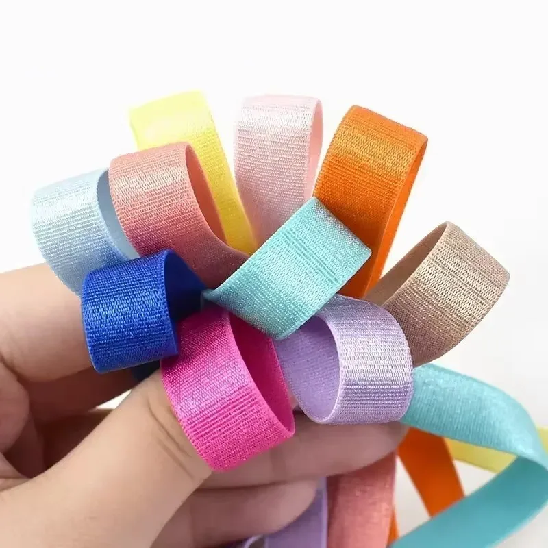 Deepeel EB041 6mm Colored Bra Shoulder Straps Stretch Lace Ribbon For Garment Clothing Bright Shoulder Strap Pajama Elastic Band