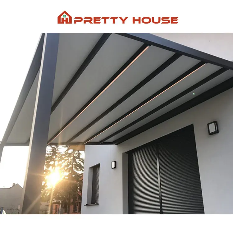 Factory Price Restaurant Waterproof Aluminum Canopy Garden Hotel Restaurant Awning Retractable Roof