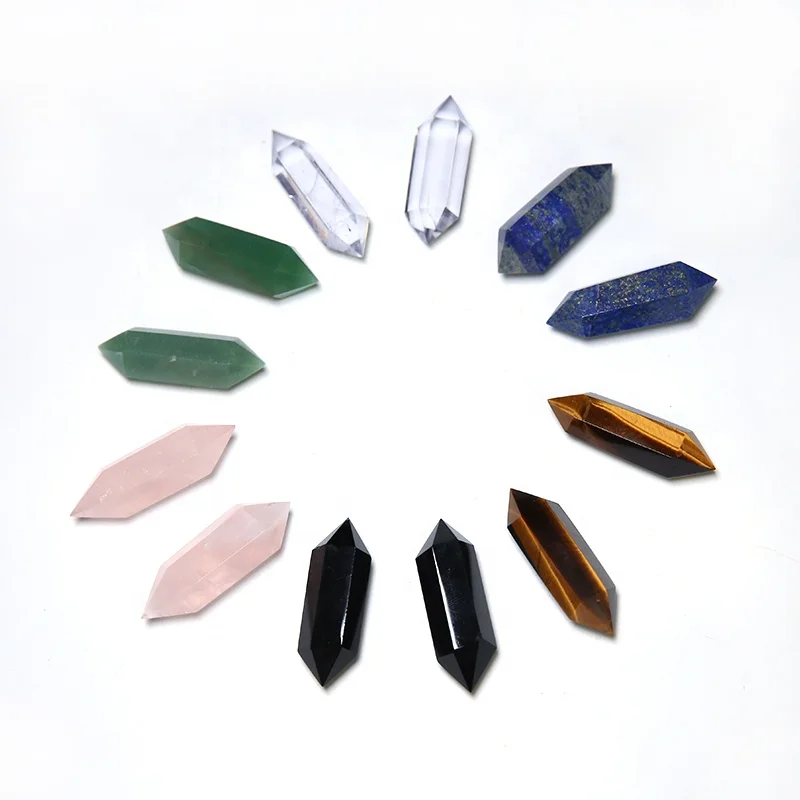 Оптовая продажа, лечебные камни с натуральным драгоценным камнем 4-5 см, розовый кварц, двойная кристаллическая башня