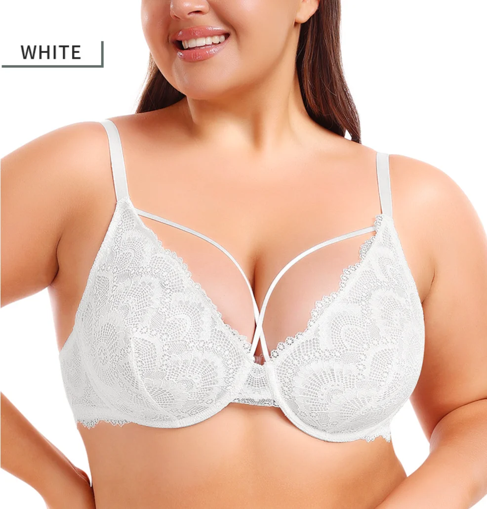 ultra thin underwire sexy lace women plus size bra for women