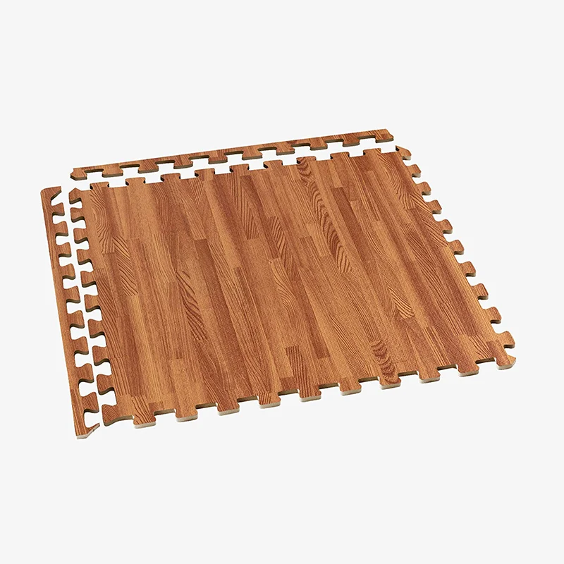 Manufacturers Selling Customizable Wood Grain EVA Chain Puzzle Active Foam Floor Mat