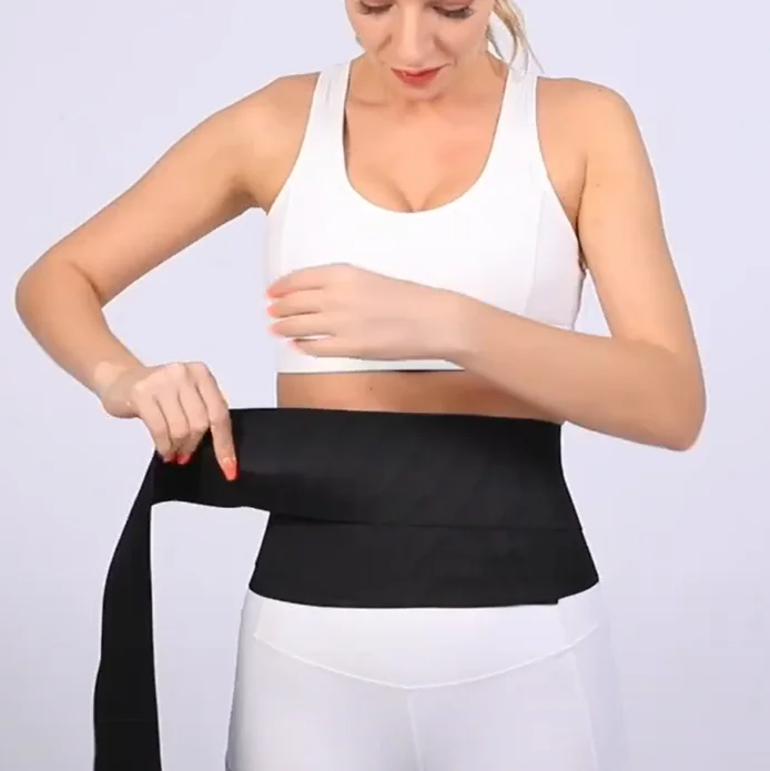 Factory Price Length 3m and 4m Black Color Breathable Plus Size Snatch me up Women waist band with hook and loop closure