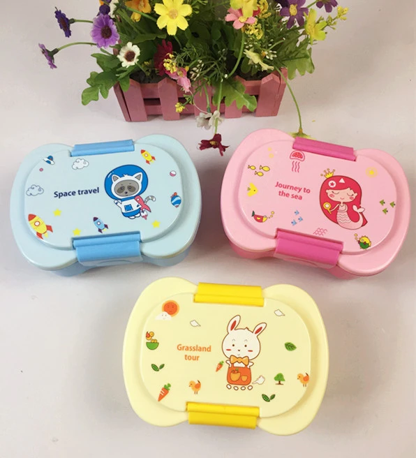 Factory Cheap Kid children Cartoon Lunch Box Set Cute Bottle Plastic food container Microwavable heating Bento Box Water Bottle