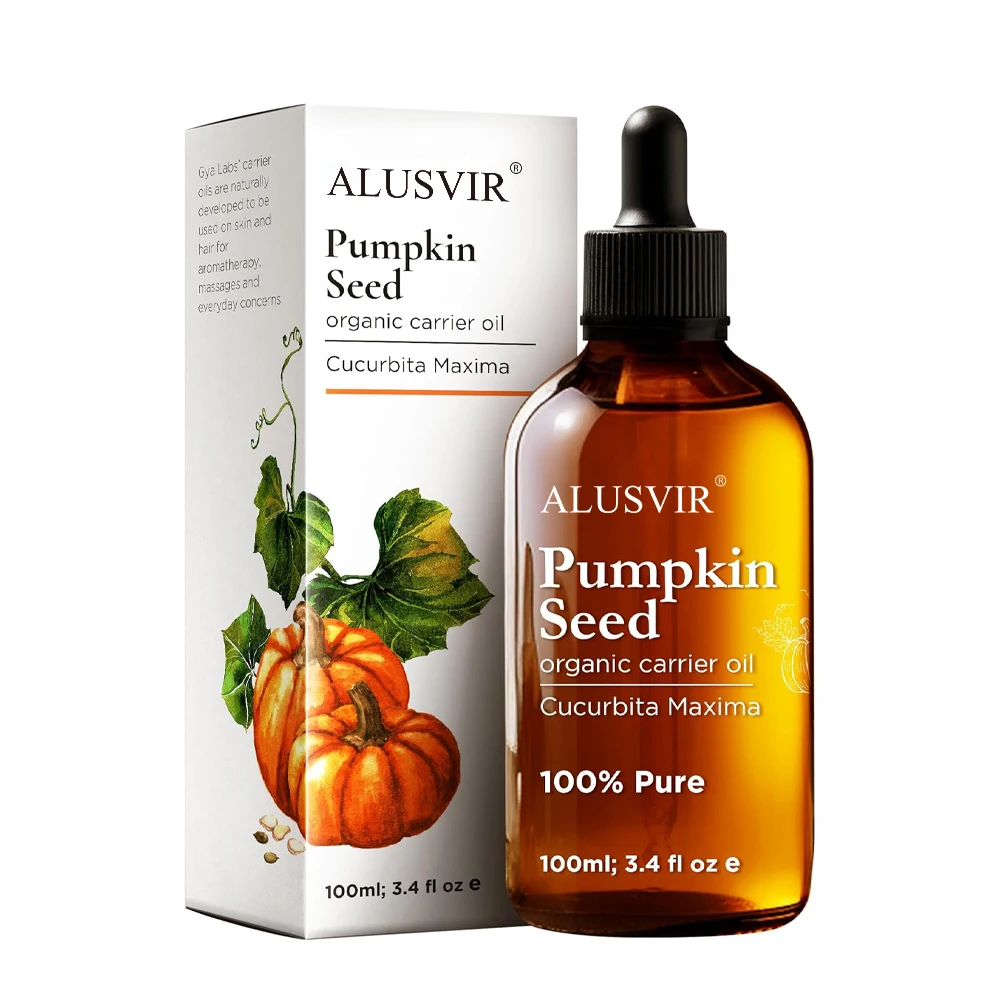 100% Pure Cold Pressed Natural Moisturizing Smooth Skin Organic Pumpkin Seed Oil Boost Hair Growth For Eyelashes Eyebrows & Hair