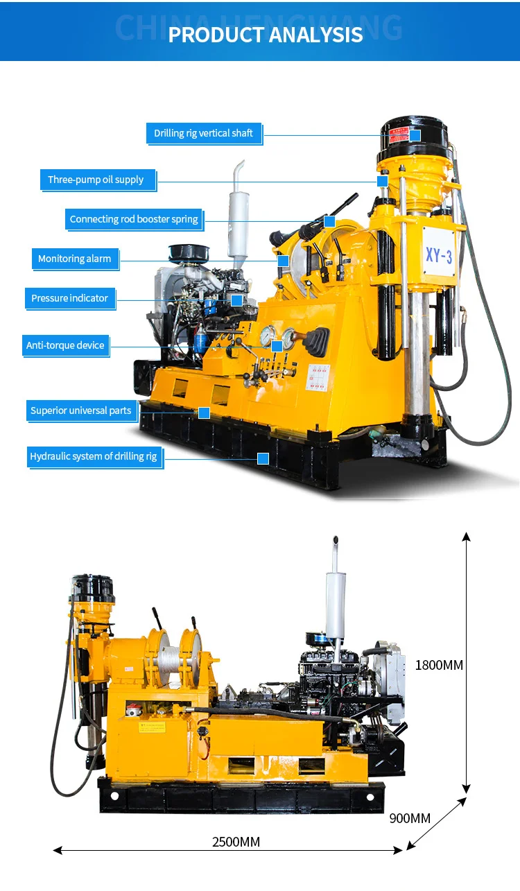 drilling rig oil well drilling bentonite drilling heads hydraulic drilling and tappinig machine