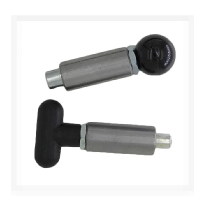 CNC machined custom spring loaded pull indexing plunger pin with T handle or ball handle