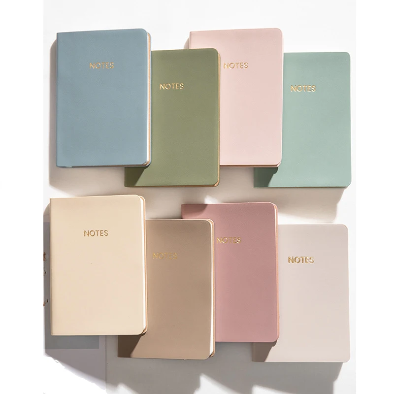 LABON A5/B6 Morandi Color Notebook Concise Style Light Colors Lined Page Blank Page Notepad Cute Stationery School
