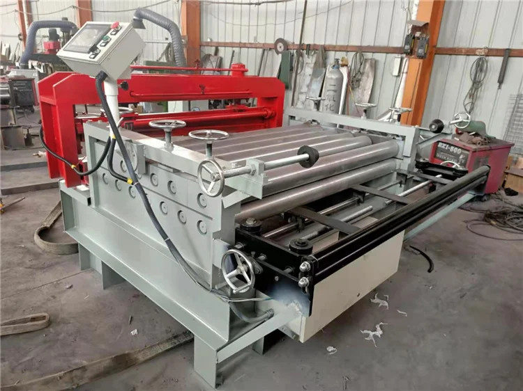 Hydraulic metal coiling straightening leveling cutting machine thin coil decoiler straightener slitting machine