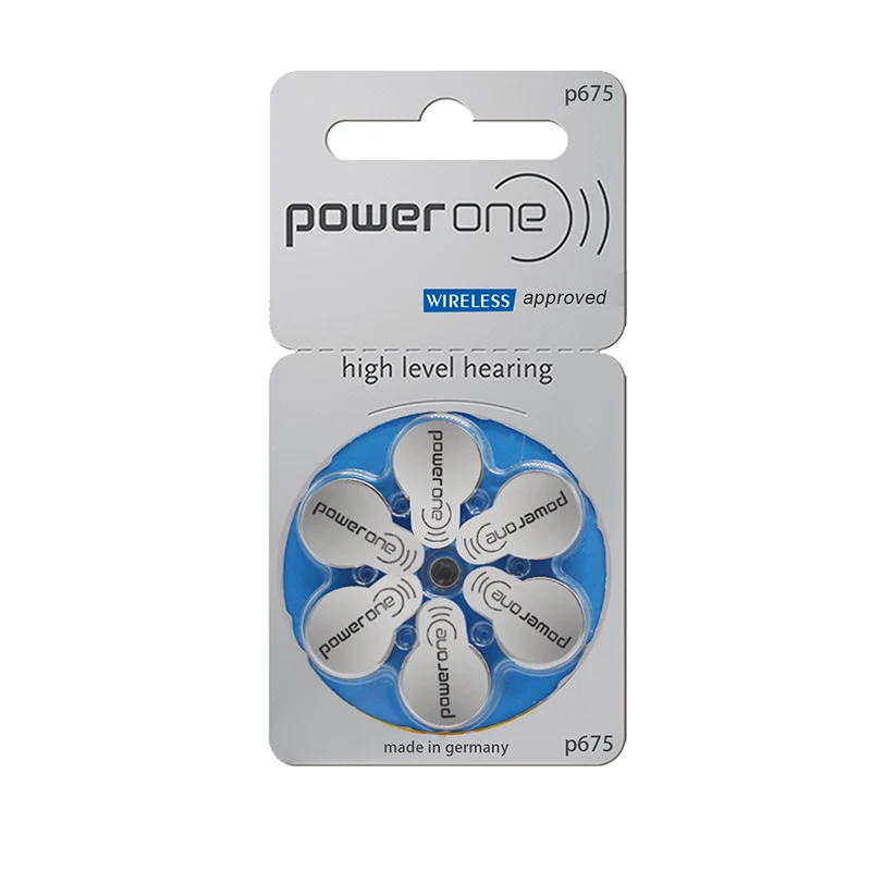 Germany Power One hearing aid battery Zinc Air button Battery P10 13 312    implant plus for cochlear implant size mercury free