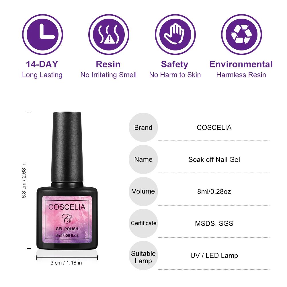 UV Nail Polish 8ml Painting Gel for Wholesale Soak Off Gel Polish in Stock 40 Colors Manufacturer UV Nail Gel Art Supplies