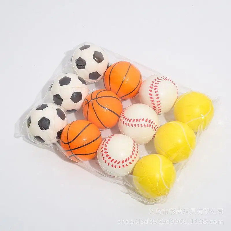 Wholesale 6.3cm Pu Foam Basketball Soccerball Baseball Tennis Ball for Outdoors and Indoors Party Favor Toy