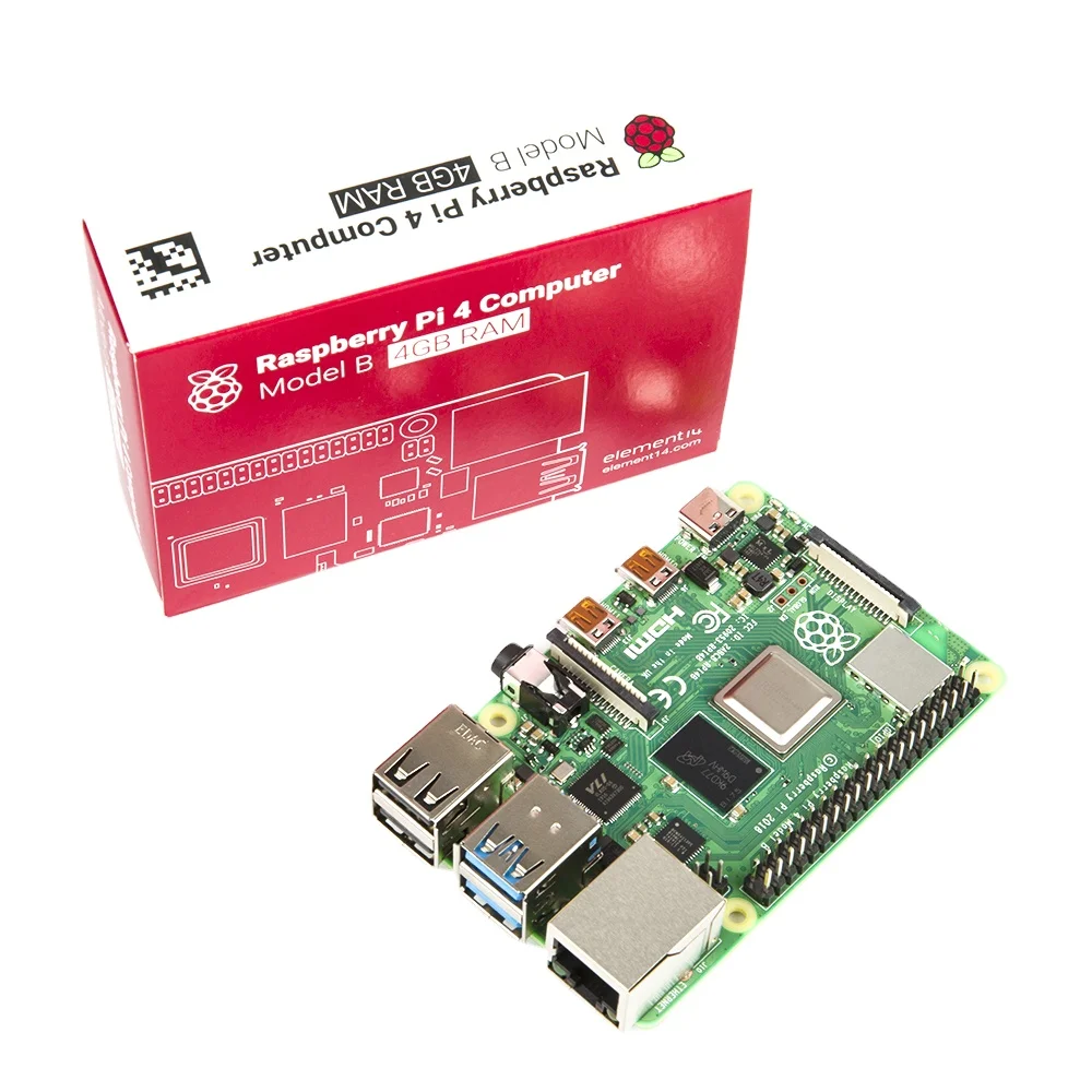 Макетная плата Raspberry Pi 4-го поколения 1/2/4/8 ГБ Двухдиапазонная 4B Wi-Fi Bluetooth 5 0 двойное
