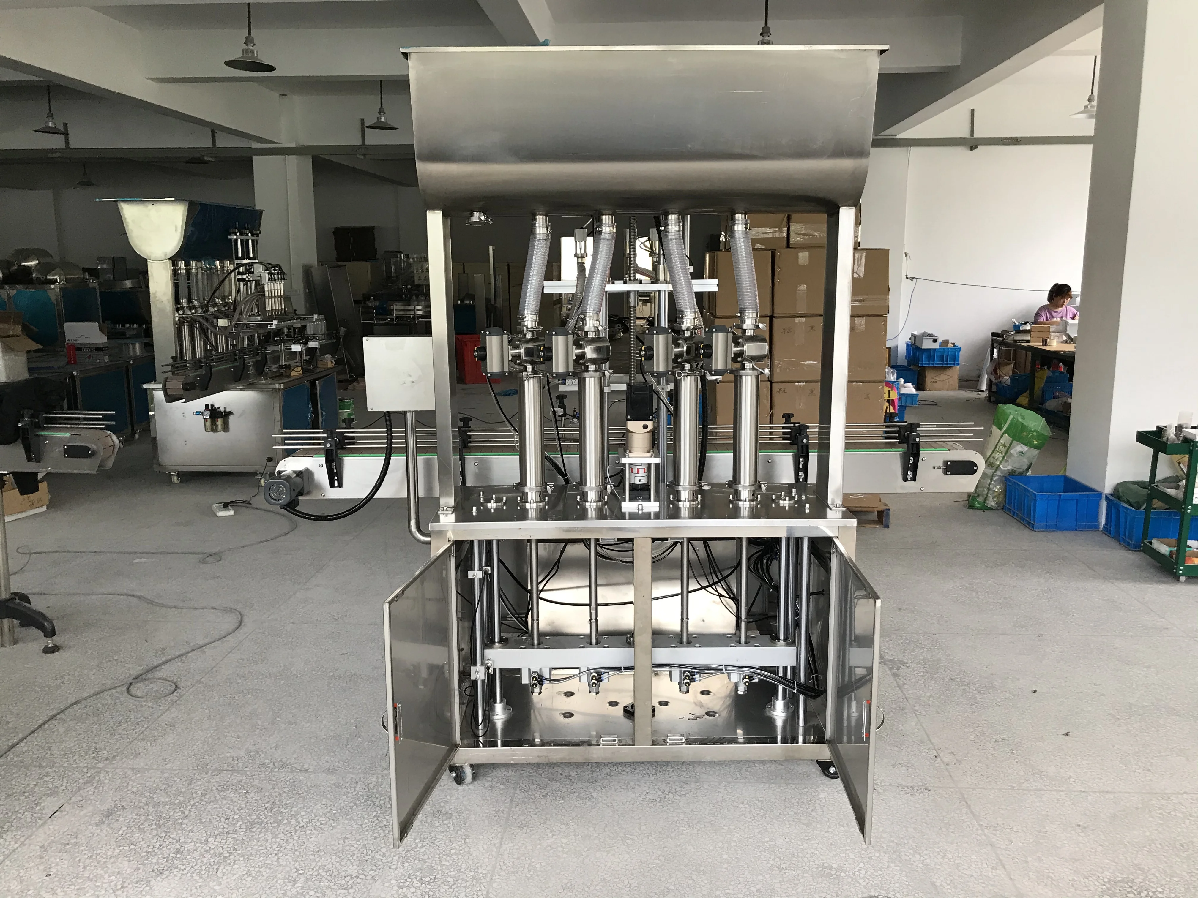 Высокопроизводительная автоматическая машина для наполнения пастой с 2/4/6/8/10 насадками/майонез/Соус/кетчуп