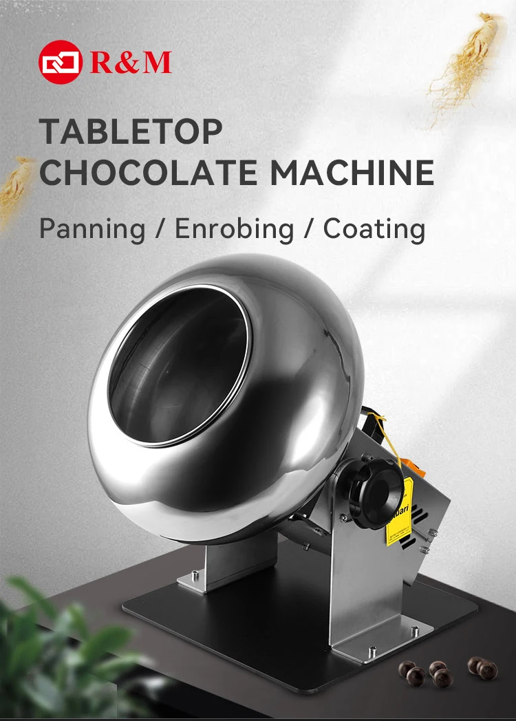 Snack Auto stainless steel horizontal almond gummies sugar home use food powder industrial peanut coating machine high quality