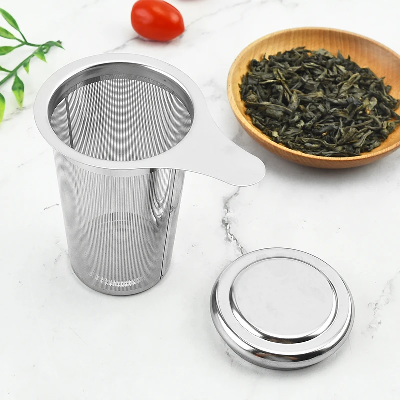 Food Grade Stainless Steel Tea Infuser With Tray Leaf Strainer Tea Ball Filter