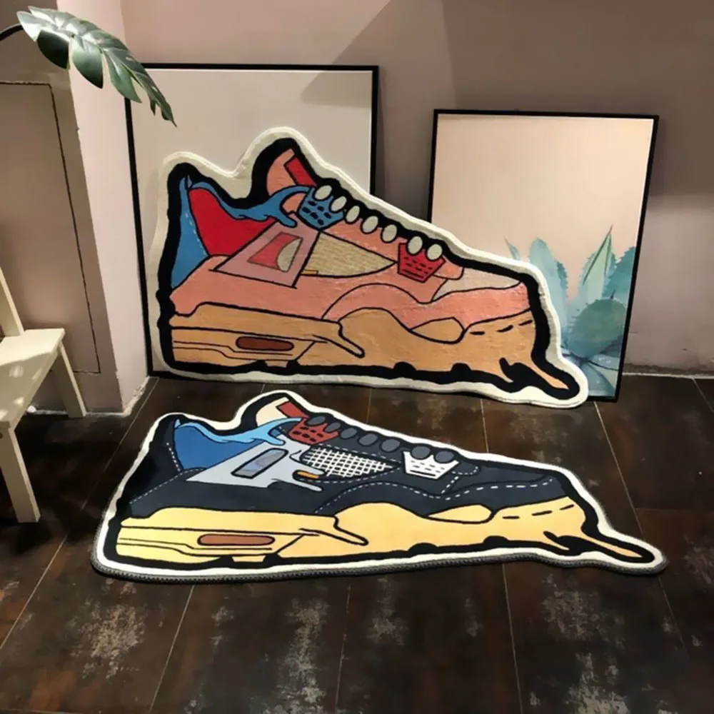 Sneaker Shape Doormat Sneaker Carpet Welcome Entrance Door Modern Rugs Bathroom Printed Carpet Hallway Bath Mat