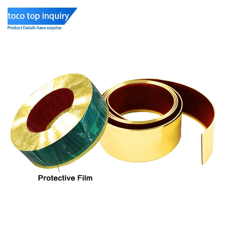 Toco High Gloss Furniture Accessory 5mm Thick Abs Wpc Door Masking Tape Dual Tone Upvc Round Table U Shape Stair Edge Banding