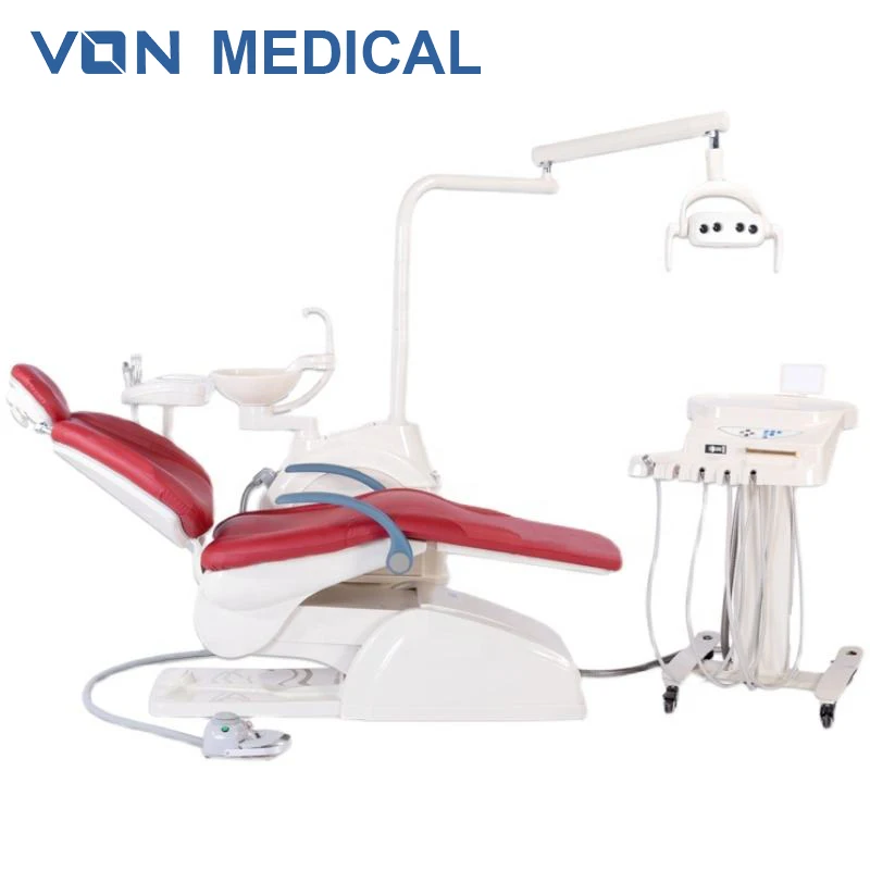 High Quality Full Set Dental Chair Unit with LED Sensor Operation Lamp